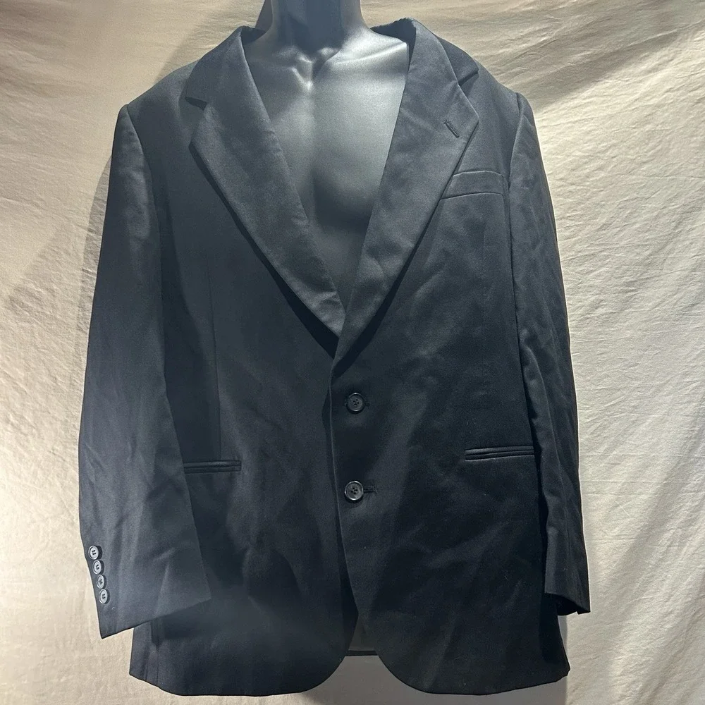 Vintage Nino Cerruti Rue Royale Mens 42R Black Suit Jacket Blazer Tailored USA